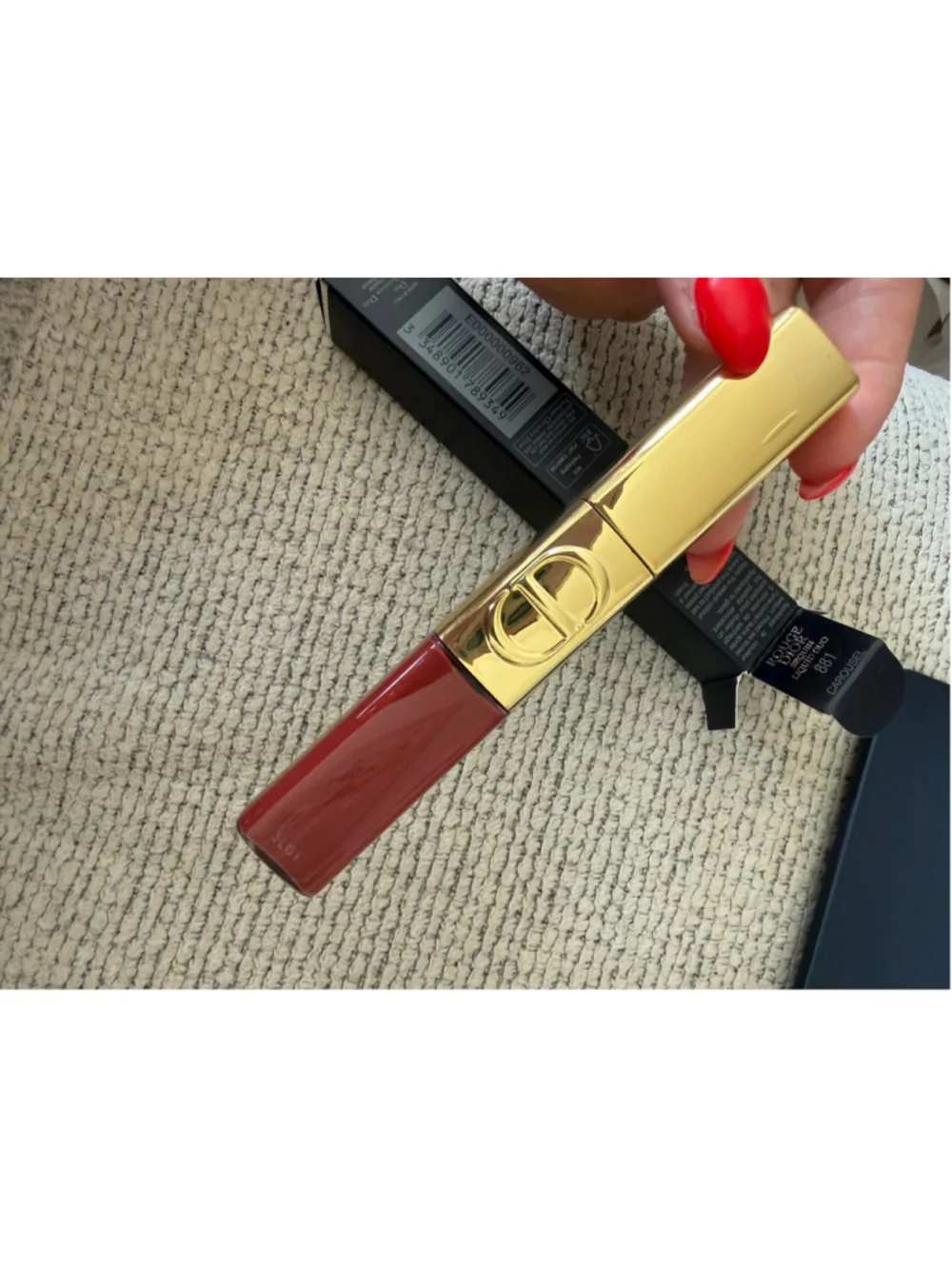 Women's Dior Rouge Dior Sequin Liquid Duo 881 Carousel Red Gold One Size